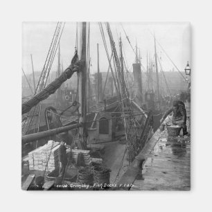 Fischdocks, Grimsby, Anfang des 20. Jahrhunderts Magnet
