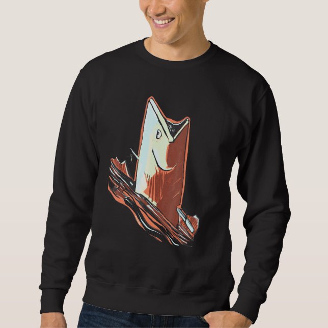 Fische Abenteuer Kunst Sweatshirt (Vorderseite)