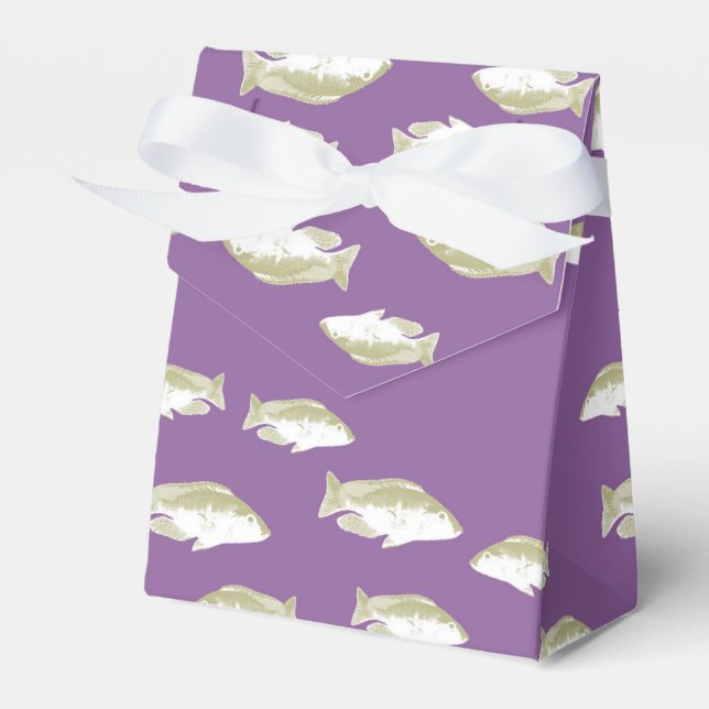 Fische auf lila geschenkschachtel (Vorderseite)