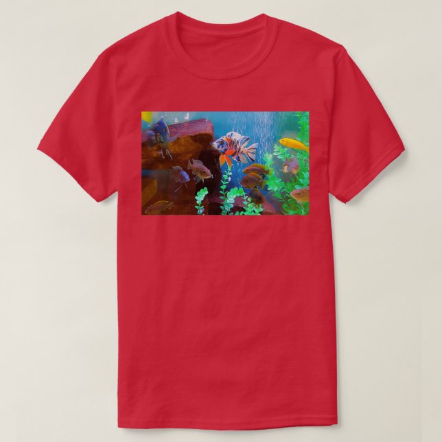 Fische auf Manly Manor T-Shirt (Design vorne)