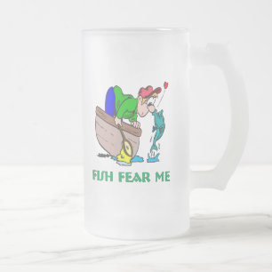Fische befürchten mich lustige Fischen-Tasse Mattglas Bierglas