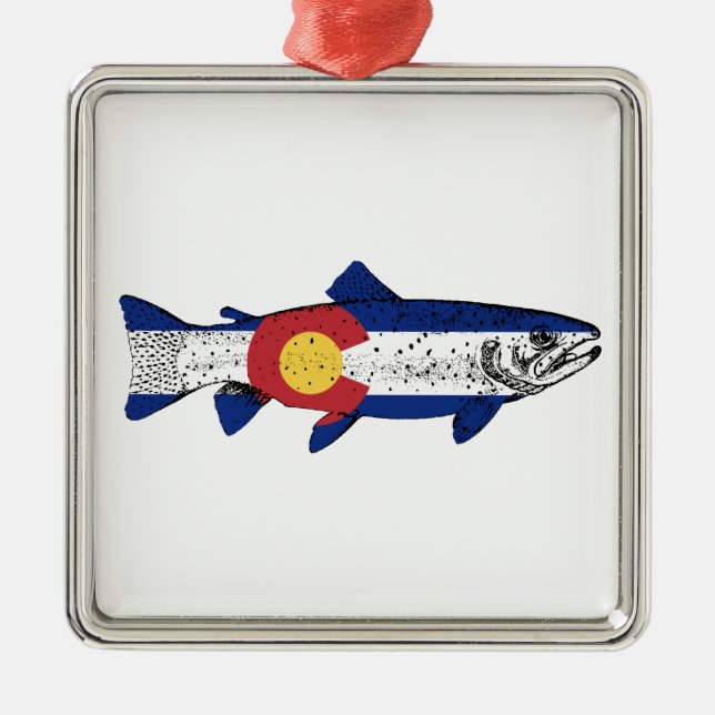 Fische Colorado Silbernes Ornament (Vorne)