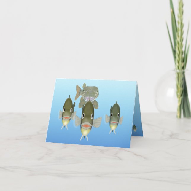 Fische danken Ihnen zu kardieren Dankeskarte (Vorderseite)