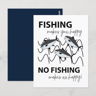 Fische, die im Wasser fischen Postkarte