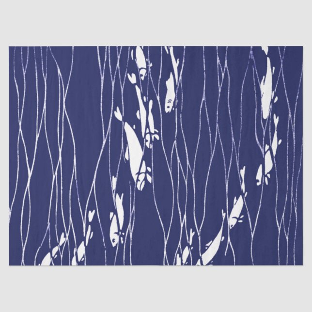 Fische, die unter Wasser schwimmen Seidenpapier (Vorderseite)