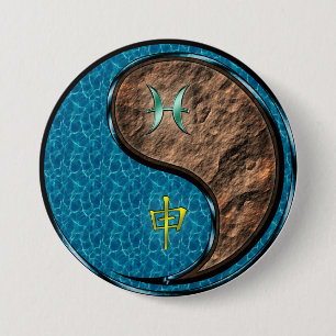 Fische & Erd-Affe Button