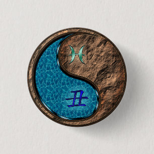 Fische & Erde Ochse Button