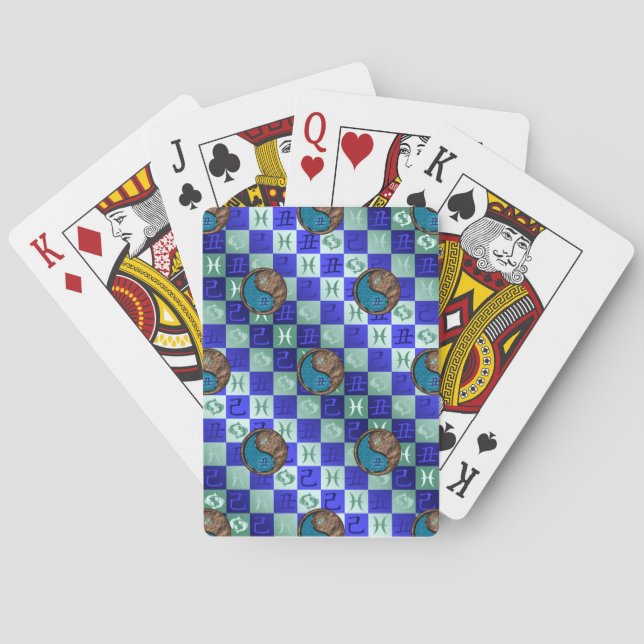Fische & Erde Ochse Spielkarten (Rückseite)
