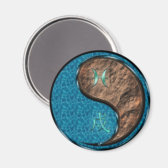 Fische & Erdhund Magnet (Vorderseite/Rückseite)