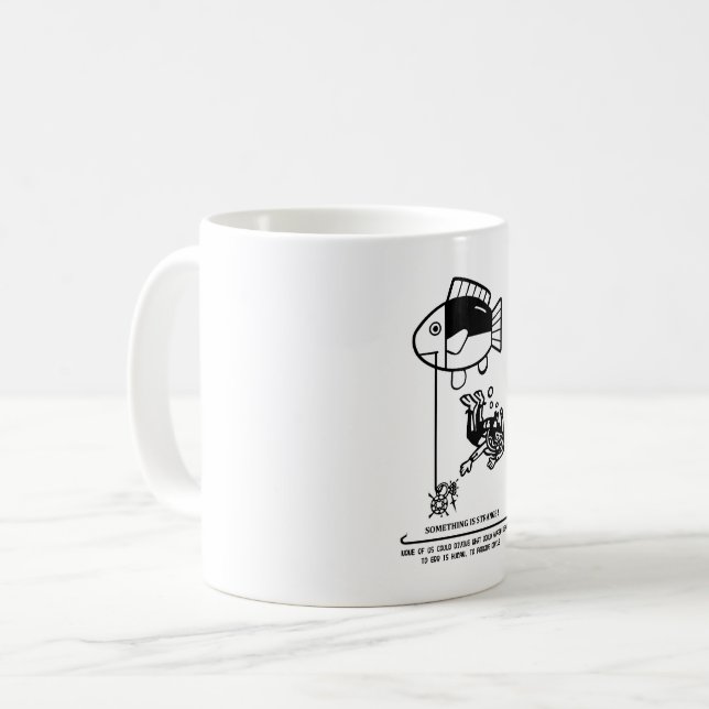 Fische fangen Menschen Kaffeetasse (Vorderseite Links)