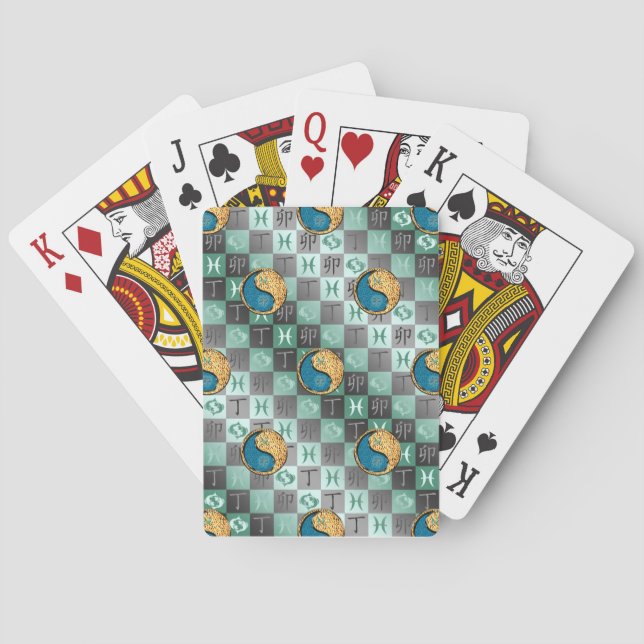 Fische & Feuerkaninchen Spielkarten (Rückseite)