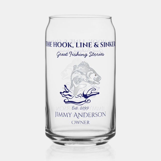 Fische Fischerei Fischer Trinkbehälter kann Glas B (Vorderseite)