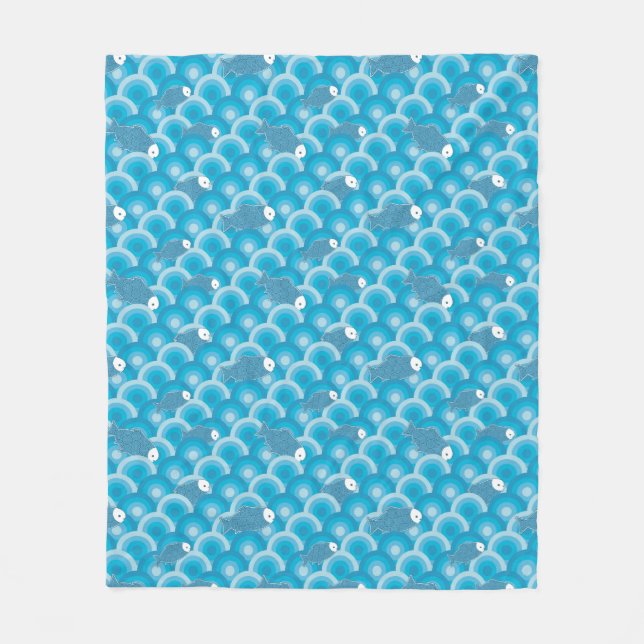 Fische Fleecedecke (Vorderseite)