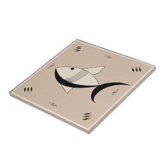 FISCHE Fünfzigerjahre der Keramik-Fliese Fliese