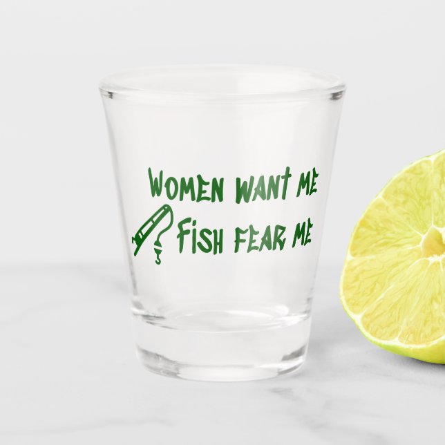 Fische fürchten mich, Fischer Schnapsglas (Vorderseite)