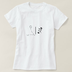 Fische-Geburtsblume Lilie Sternzeichen Himmelskart T-Shirt