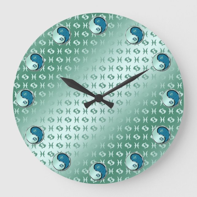 Fische Große Wanduhr (Vorderseite)