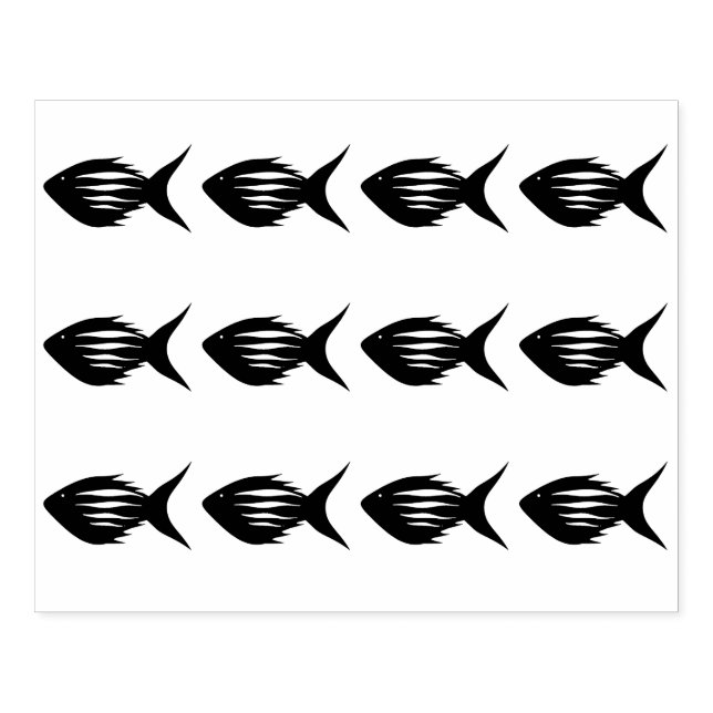 Fische Gummistempel (Prägung)