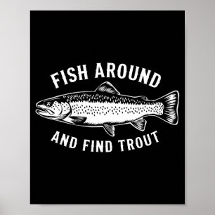 Fische herumlaufen und Forellen finden Lustiges An Poster