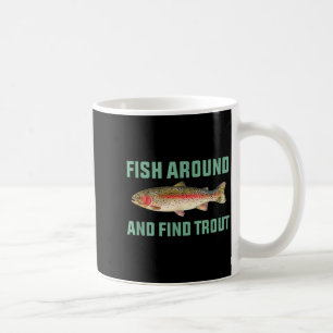 Fische herumsuchen und Forellen finden Lustiger An Kaffeetasse