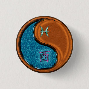 Fische & Holz Hahn Button
