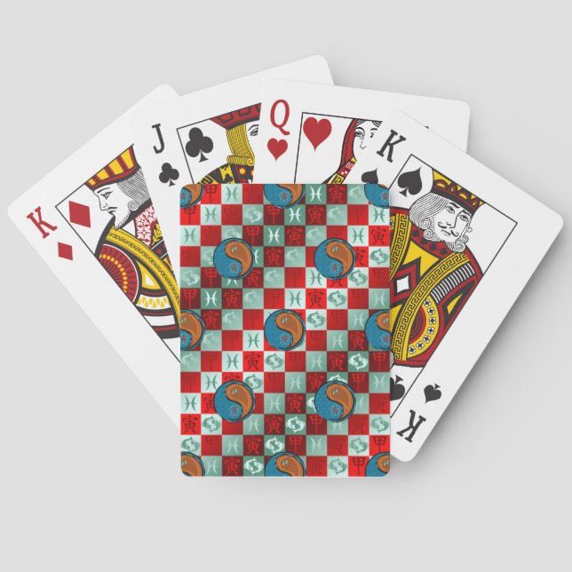 Fische & Holz Tiger Spielkarten (Rückseite)
