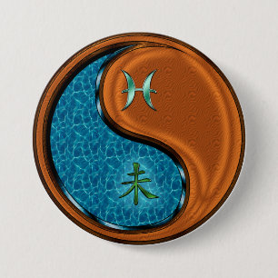 Fische & Holz Ziege Button