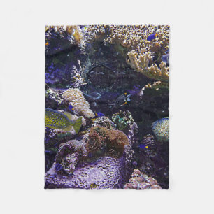 Fische im Korallenriff Fleecedecke
