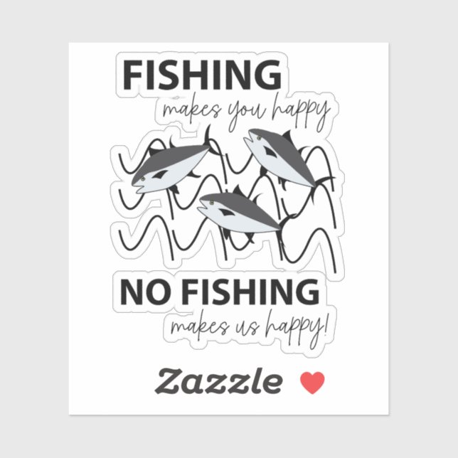 Fische im Wasserfischen Aufkleber (Blatt)