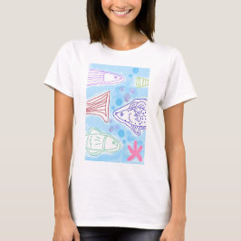 Fische in der Meereskunst T-Shirt