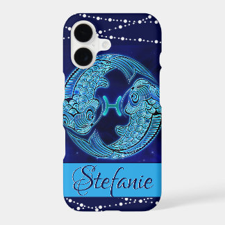 Fische in dunkelblauem Case-Mate iPhone Case