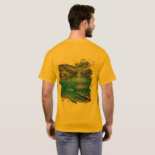 Fische in einem Waldstrom Natur T-Shirt