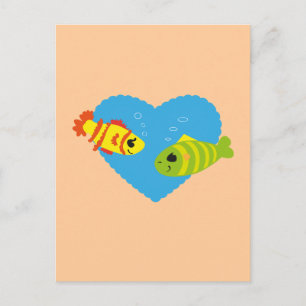Fische in Liebe Postkarte