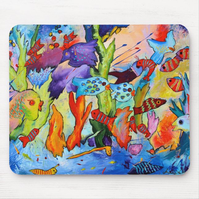 Fische in unserer Garten-Mausunterlage Mousepad (Vorne)
