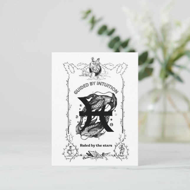 Fische Intuition Himmelsdesign Postkarte (Stehend Vorderseite)