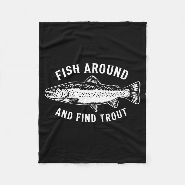 Fische jagen und Forellen finden Lustiger Angler F Fleecedecke (Vorderseite)