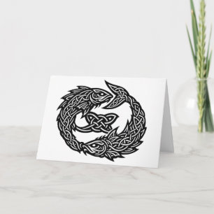 Fische Keltisches Zwillingsstrom-Sigil BurnsInHe Karte
