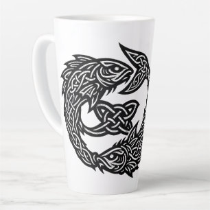 Fische Keltisches Zwillingsstrom-Sigil BurnsInHe Milchtasse