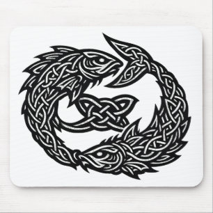 Fische Keltisches Zwillingsstrom-Sigil   BurnsInHe Mousepad