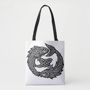 Fische Keltisches Zwillingsstrom-Sigil   BurnsInHe Tasche