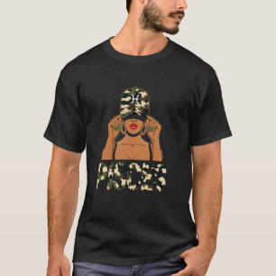 Fische Königin Schwarze Frauen Afro Afrikanischer  T-Shirt
