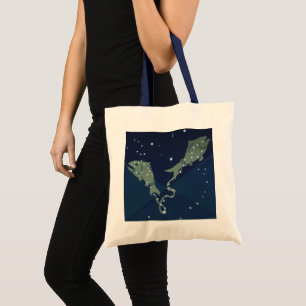 Fische Konstellation Vintage Zodiakastastrologie Tragetasche