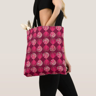 Fische Kopf Blätter Neue Himbeere Limon Weiß Tasche