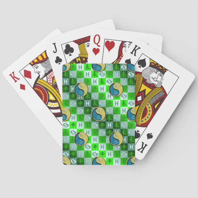 Fische & Metall Ziege Spielkarten (Rückseite)