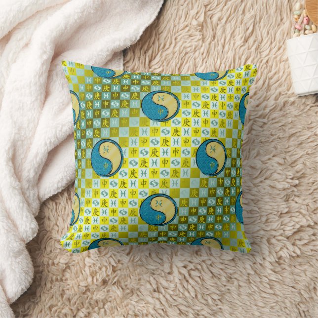 Fische & Metallaffe Kissen (Decke)