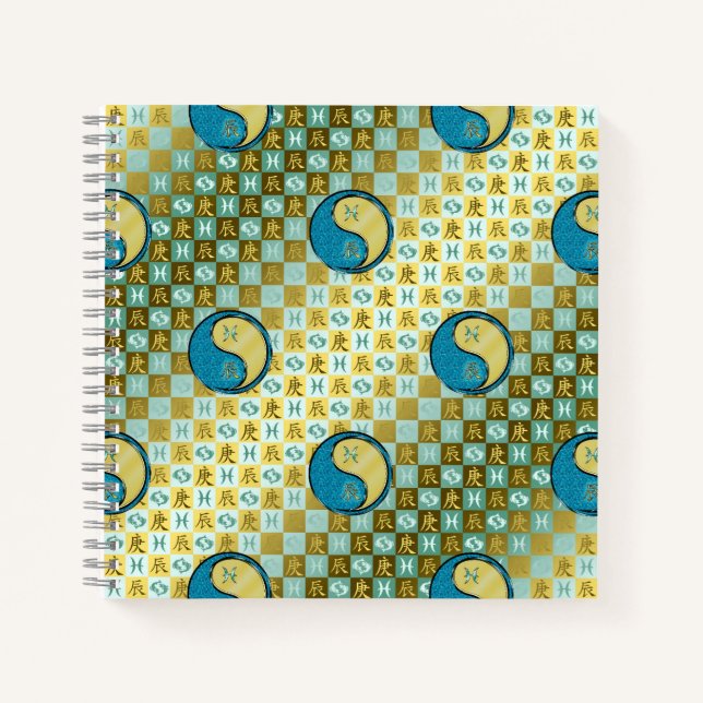 Fische & Metalldrache Notizbuch (Vorderseite)