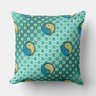 Fische & Metallhund Kissen