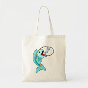 Fische mit Angelrute Tragetasche