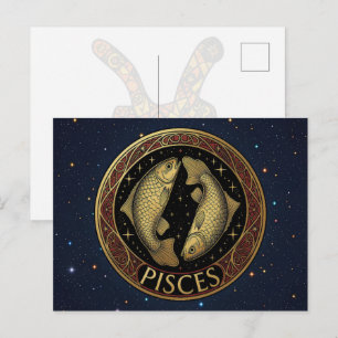 Fische mit einem Horn Sternzeichen Postkarte
