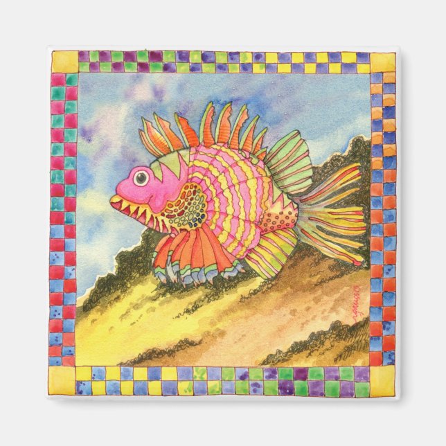 Fische mit kontrollierter Grenze #2 Magnet (Vorne)